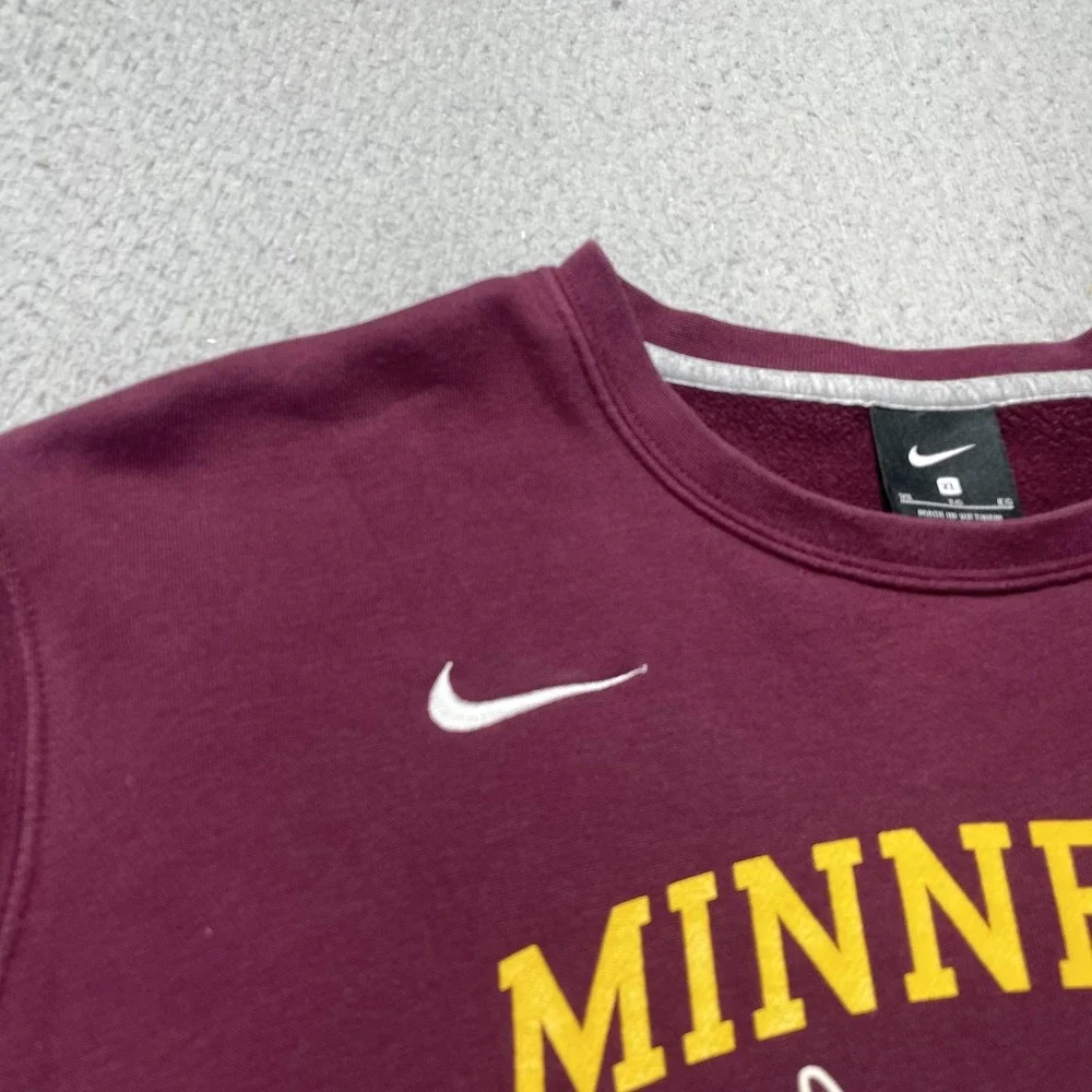 Minnesota Golden Gophers Sweatshirt Mens XL Red NCAA Hockey Nike Crewneck